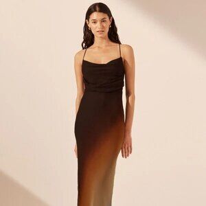 Shona Joy Ivana Lace Back Bias Maxi Dress Size US4